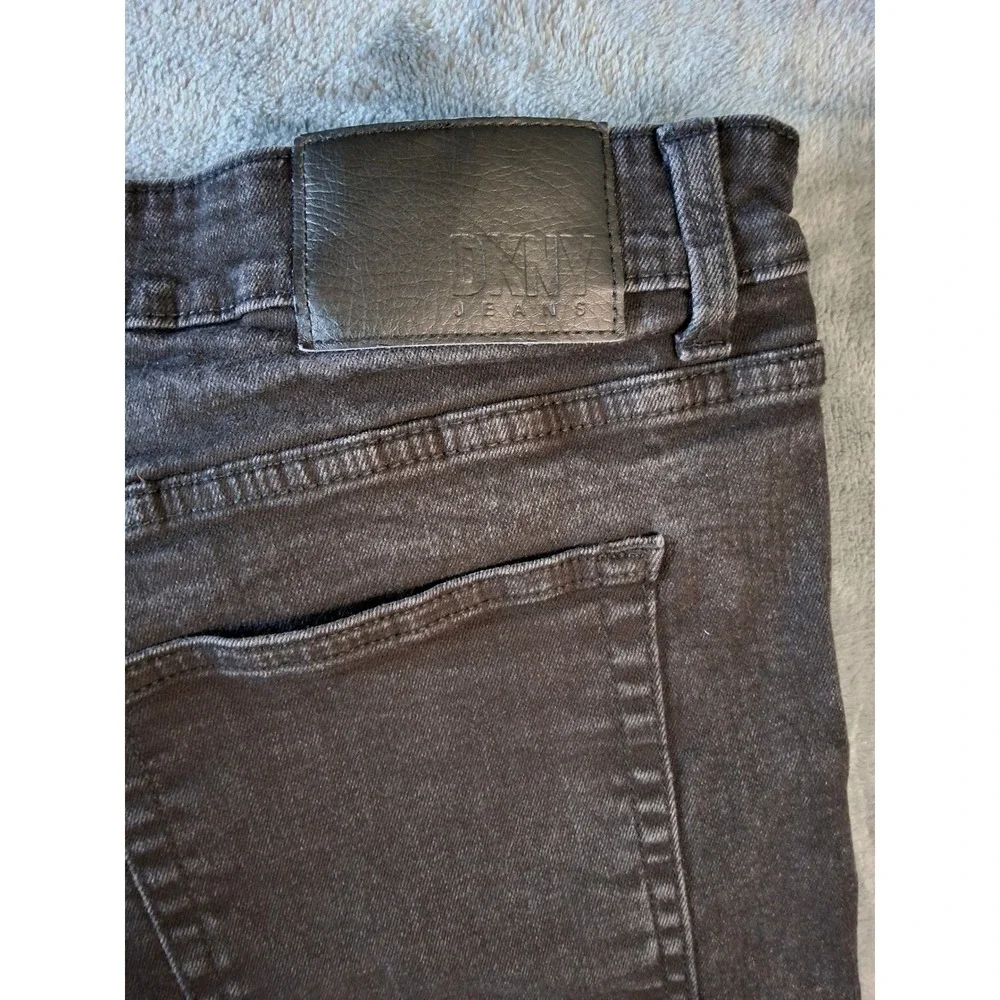 DKNY Jeans Duane Straight Fit Mens Washed Black Denim Pants 36x32 Stretch‎